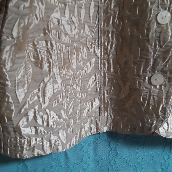 NWT Coldwater Creek gold raised texture shirt jacket PL (T-365) - Picture 6 of 6